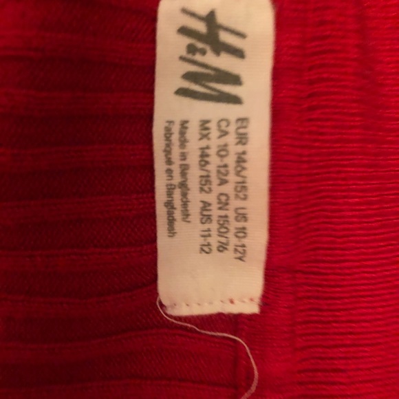 Red H&M long sleeve shirt - Picture 3 of 4